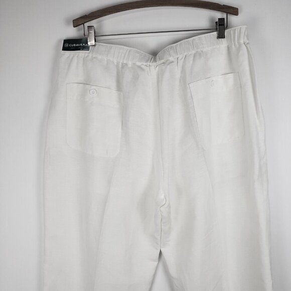 Cubavera Linen Blend Pants White Drawstring Casual NWT Mens Size XXL - Picture 4 of 8
